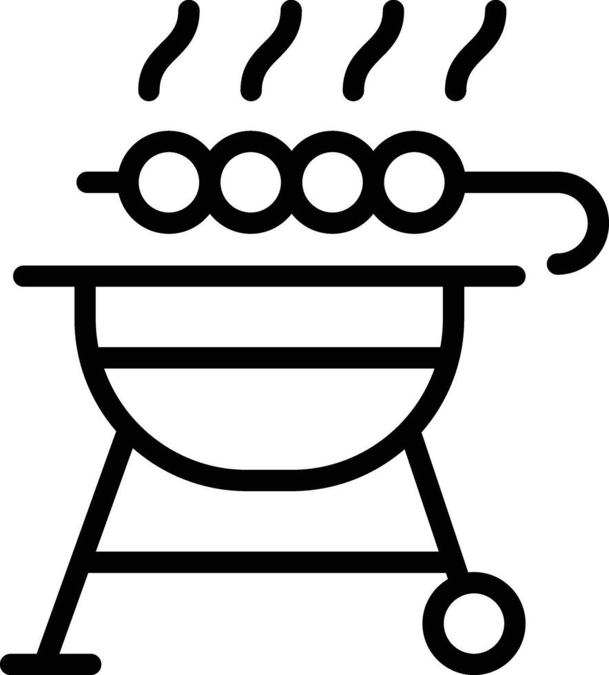 icono de vector de parrilla de barbacoa