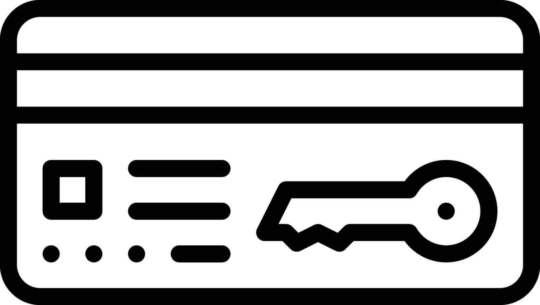 tarjeta llave vector icono