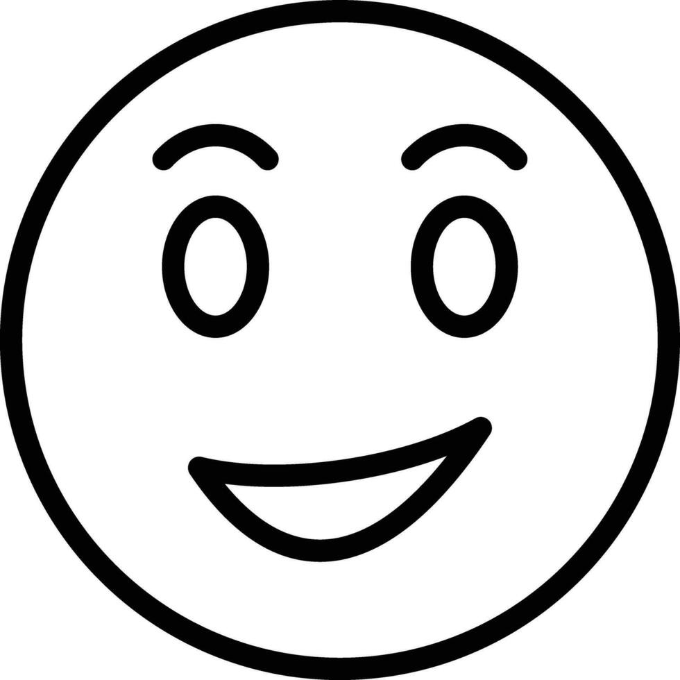 sonriente cara con sonriente ojos vector icono