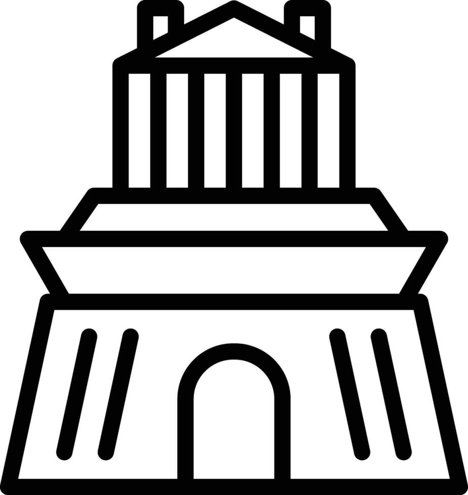 Halicarnassus Mausoleum Vector Icon