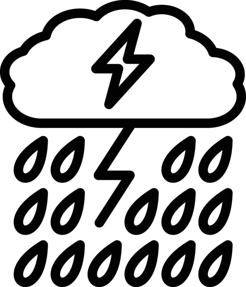 Heavy Rain Vector Icon
