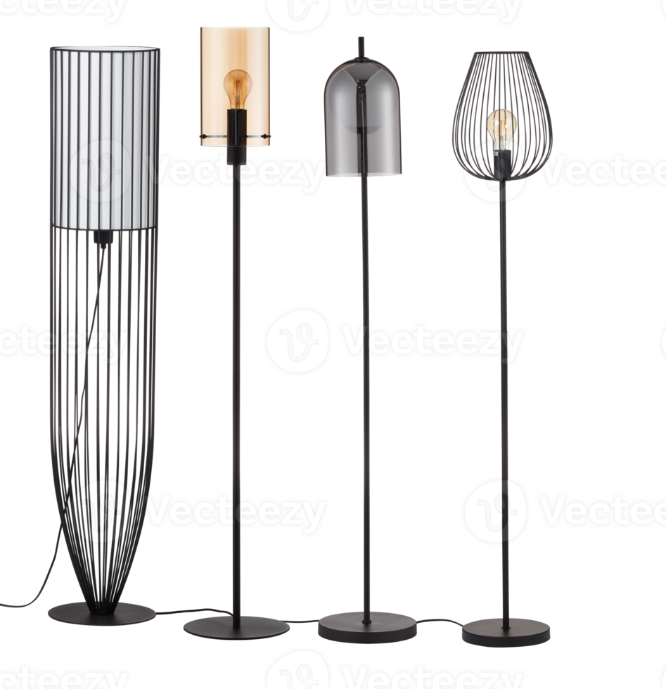 dekorativ golv lampa skära ut isolerat transparent bakgrund png