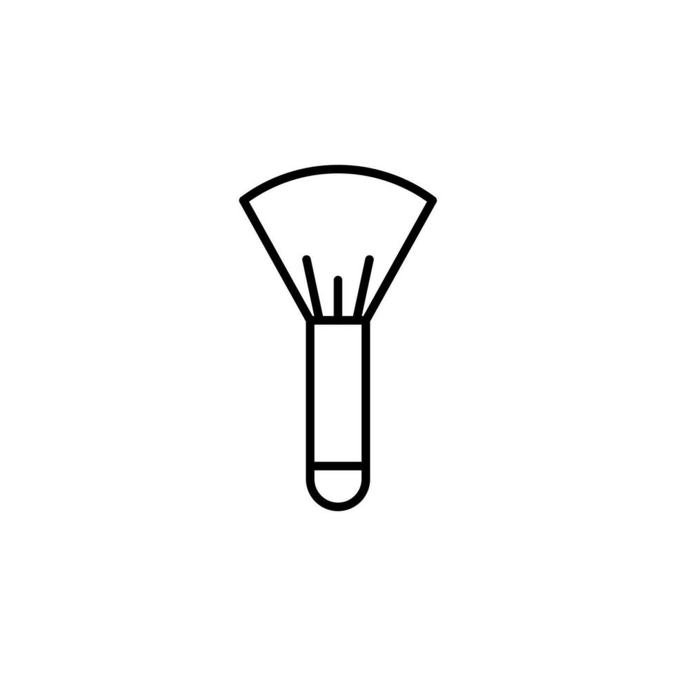 Makeup brush Vector Symbol. Suitable for books, stores, shops. Editable stroke in minimalistic outline style. Symbol for design
