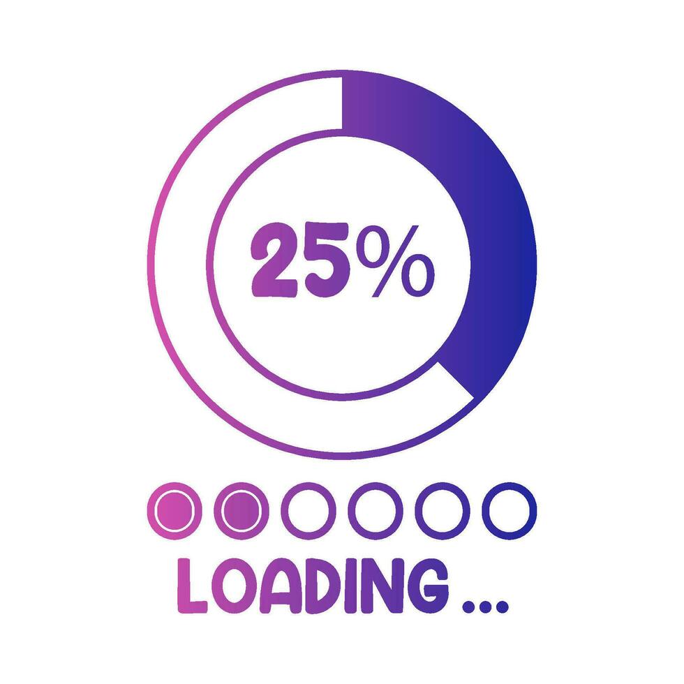 progress loading  with circular loading illustration vector