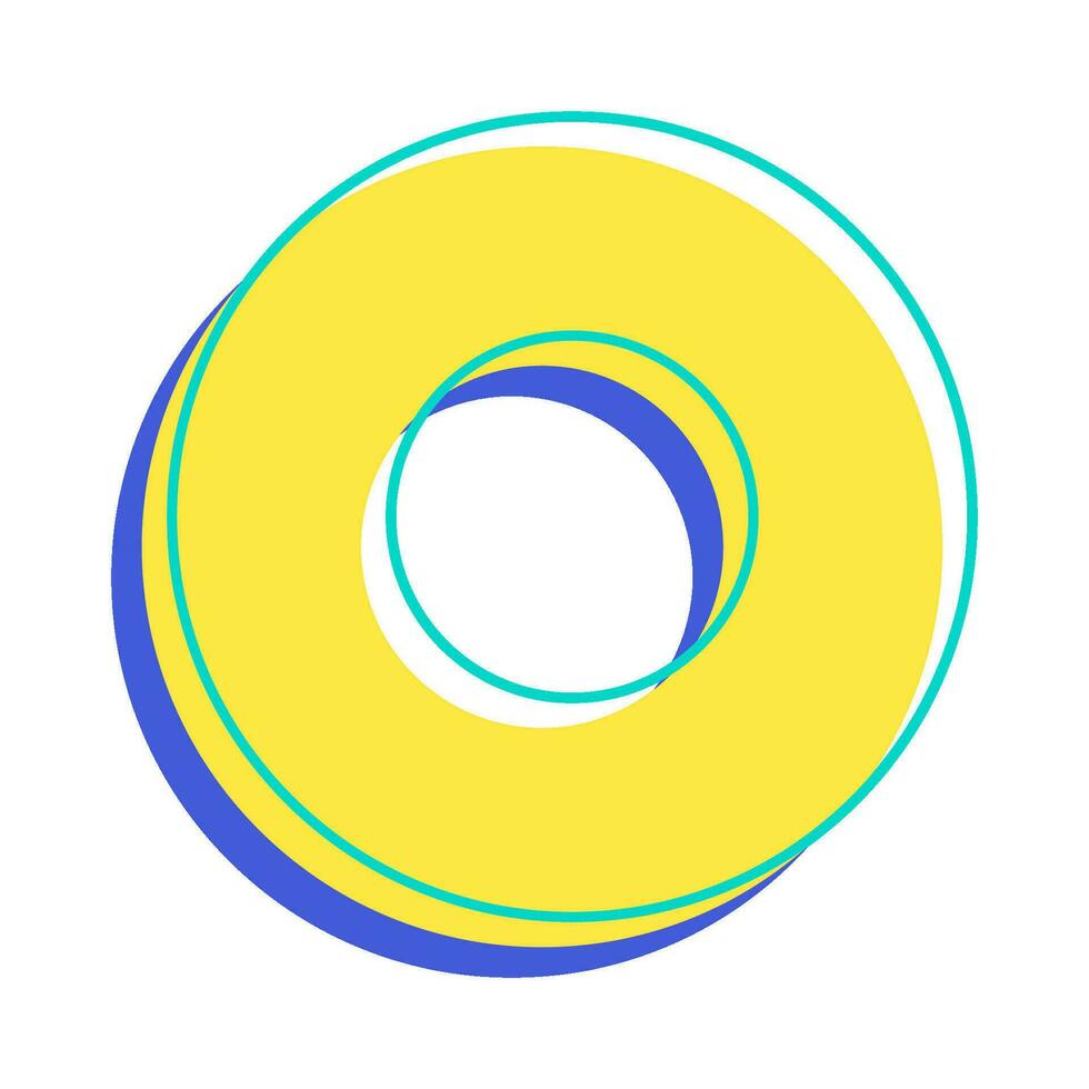 memphis round illustration vector