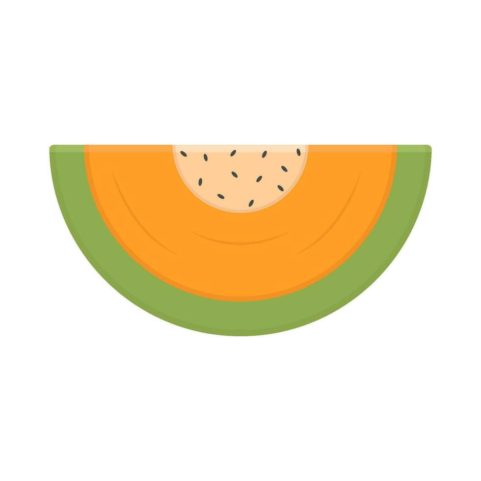 Cantalupo rebanada ilustración vector