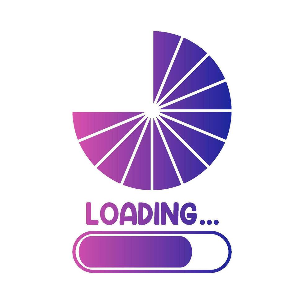 progress loading with circular loading illustration vector