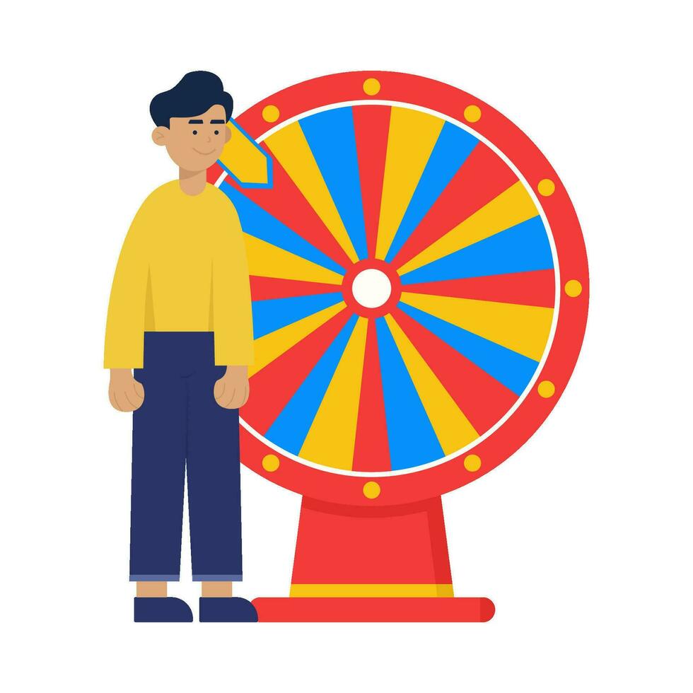 person with spin illustration vector