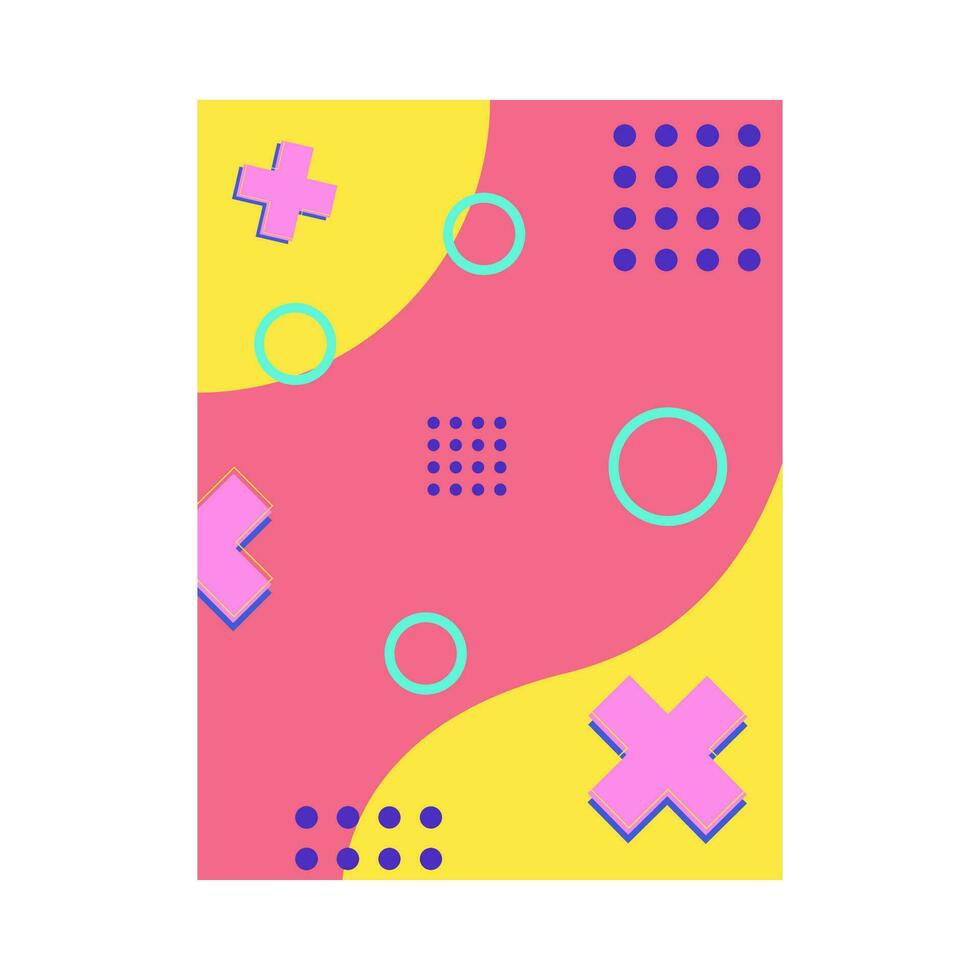 memphis geometry illustration vector