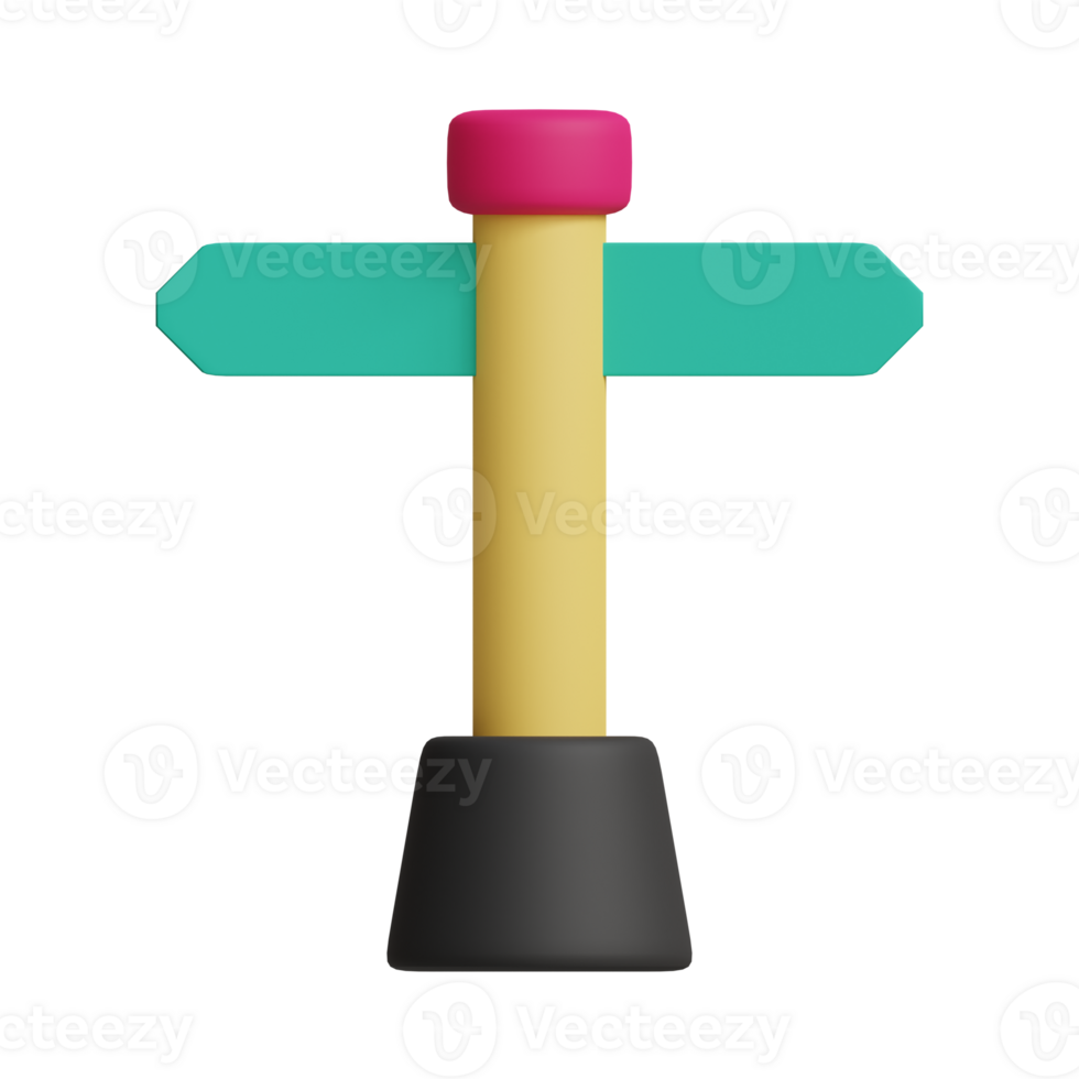3d direction sign travel icon png