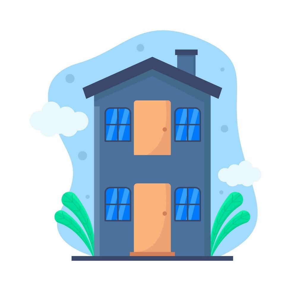 home building illustration vector