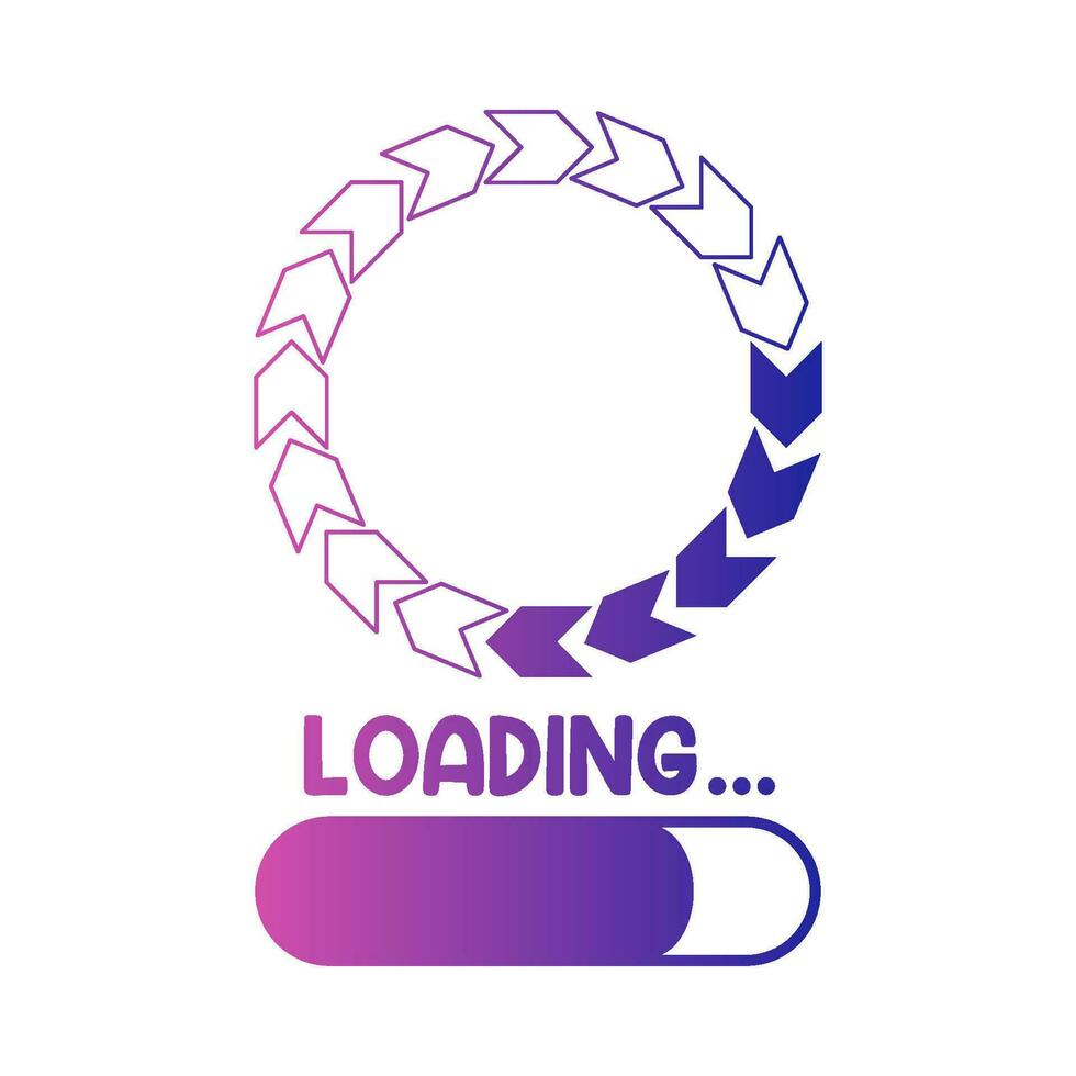 progress loading  with circular loading illustration vector