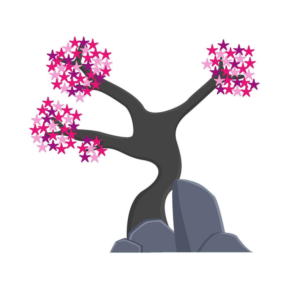 bonsai tree illustration vector