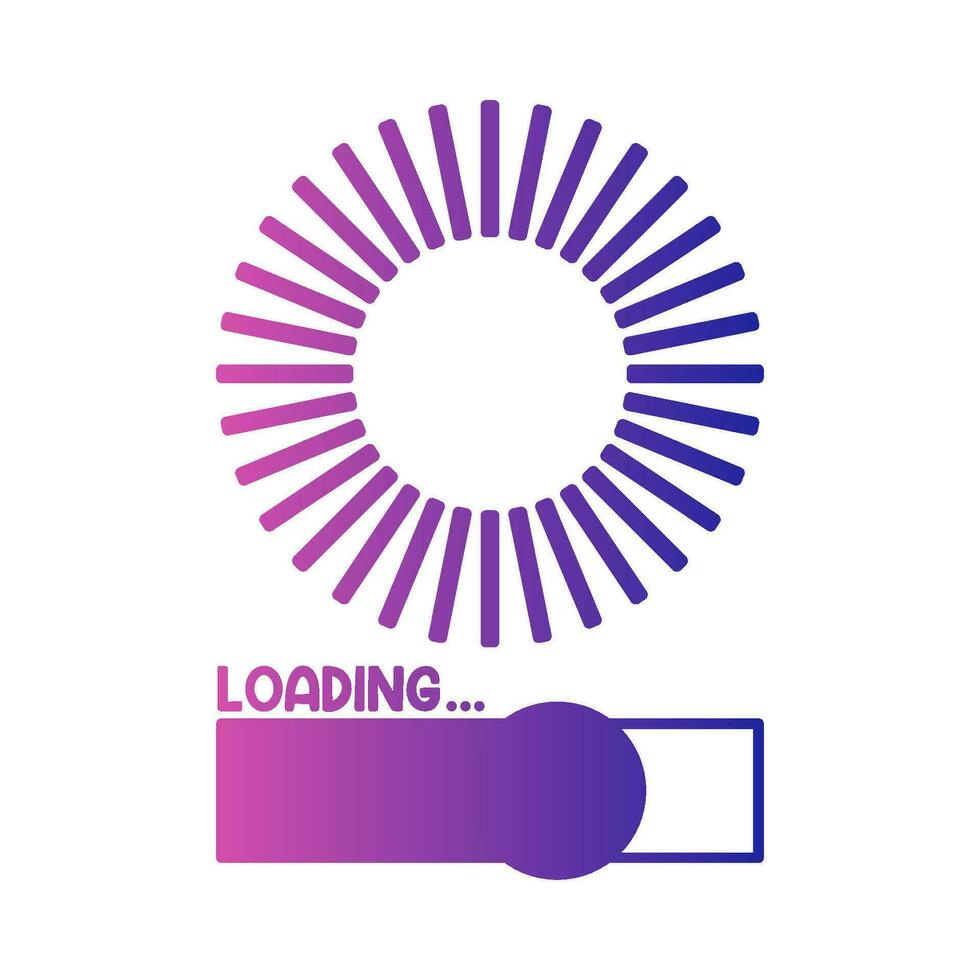 progress loading  with circular loading illustration vector