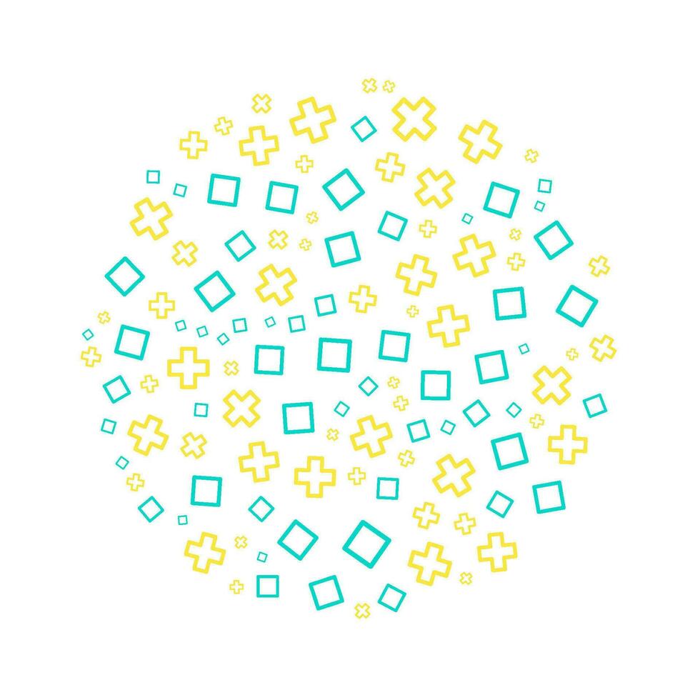 memphis round illustration vector