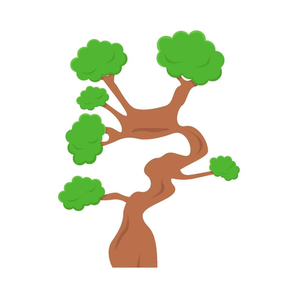 bonsai tree illustration vector