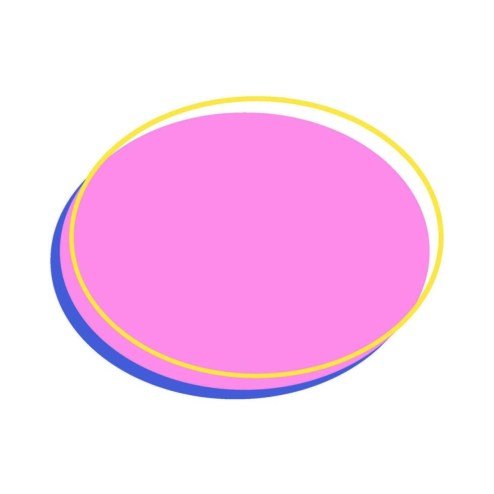 memphis oval illustration vector