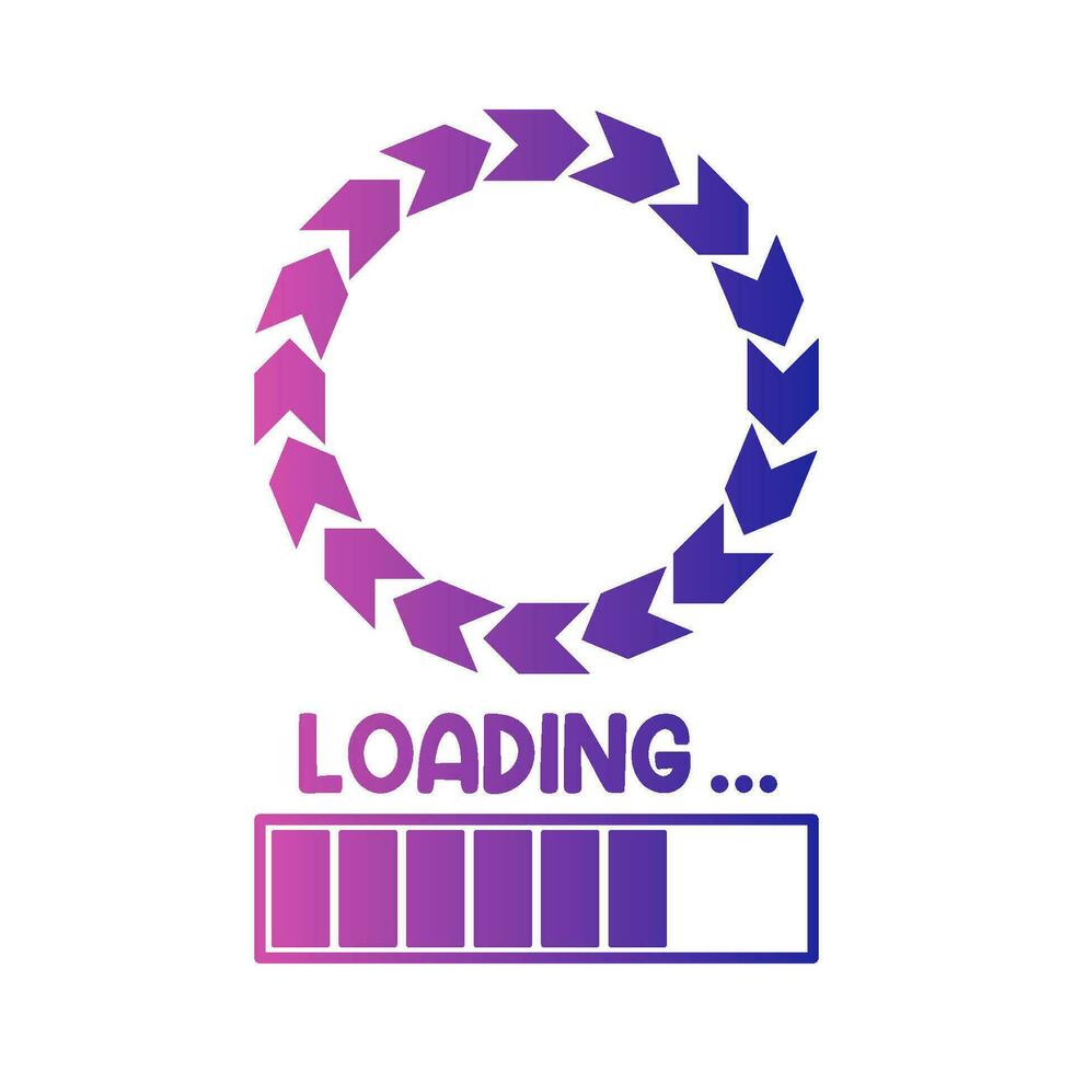 progress loading with circular loading illustration vector