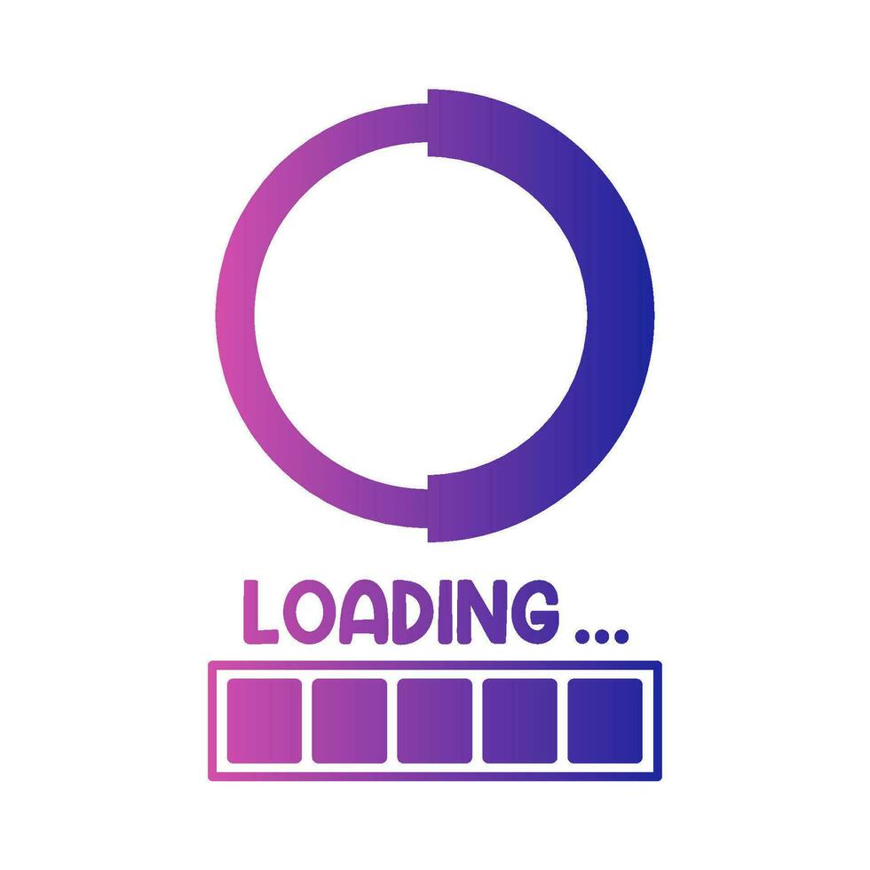 progress loading  with circular loading illustration vector