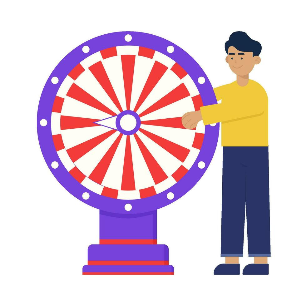 person with spin illustration vector