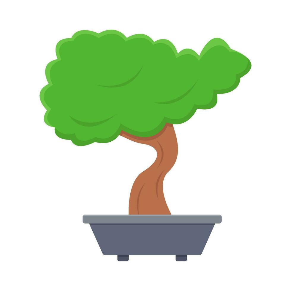 bonsai tree in pot  illustration vector