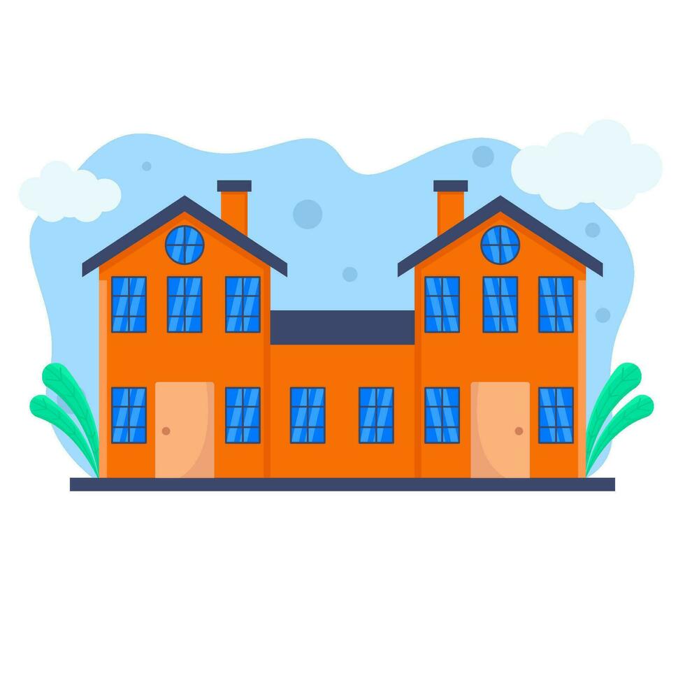 home building illustration vector