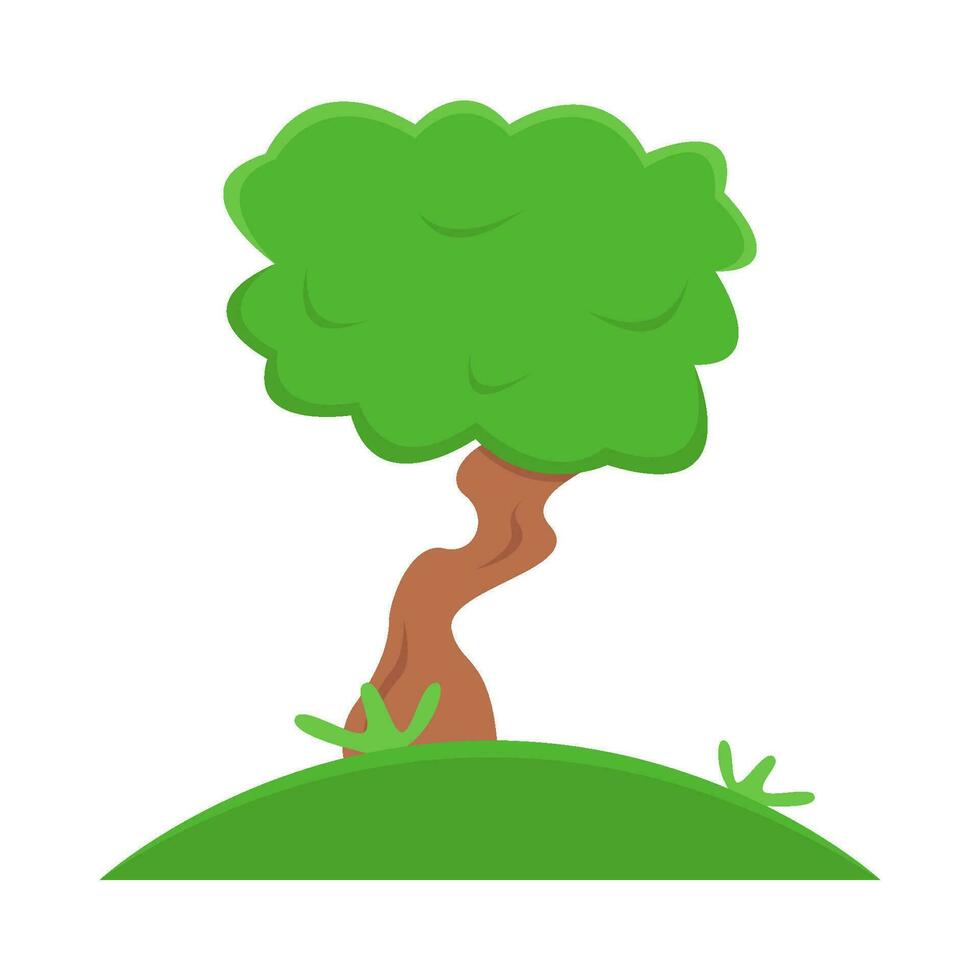 bonsai tree in garden illustration vector