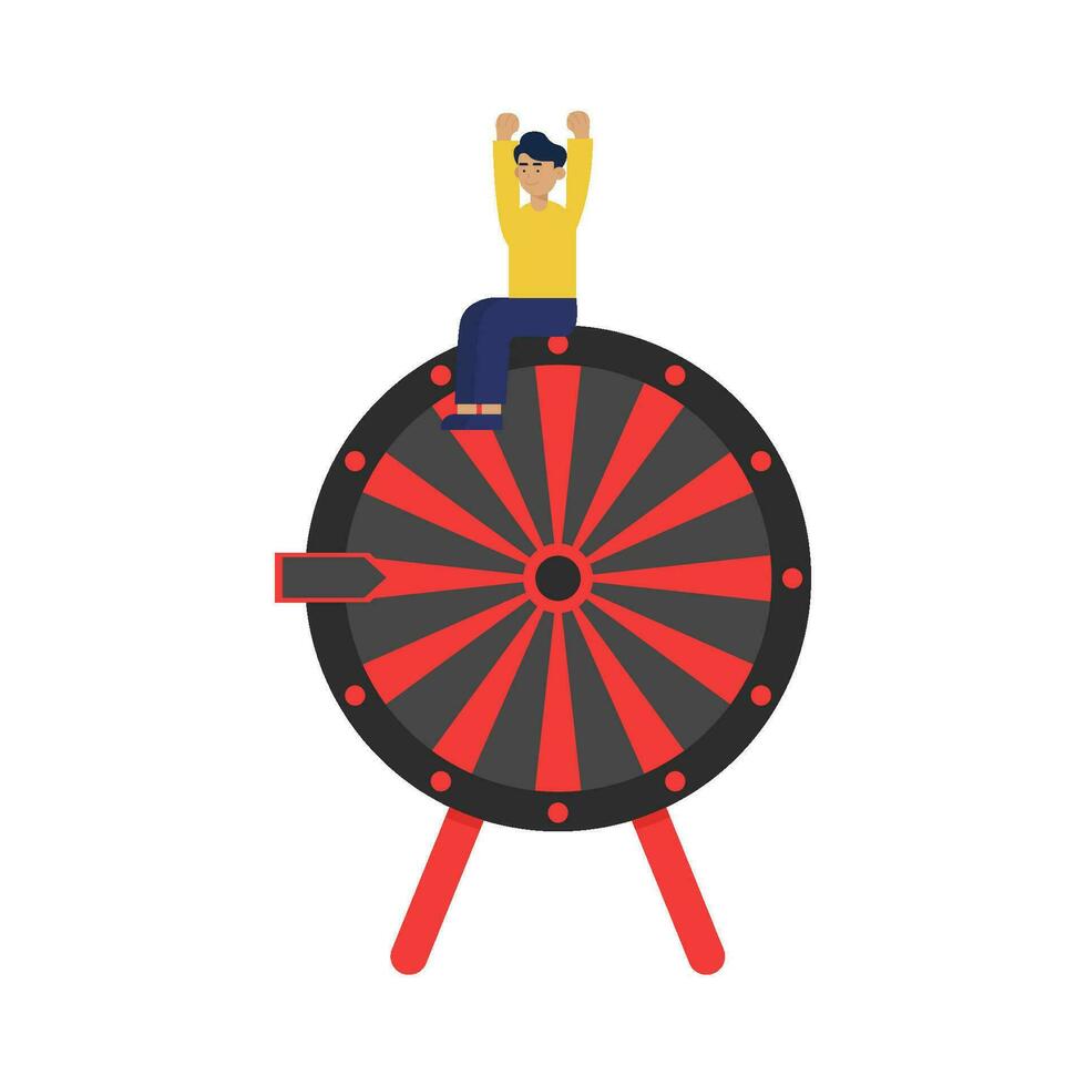 person in spin illustration vector