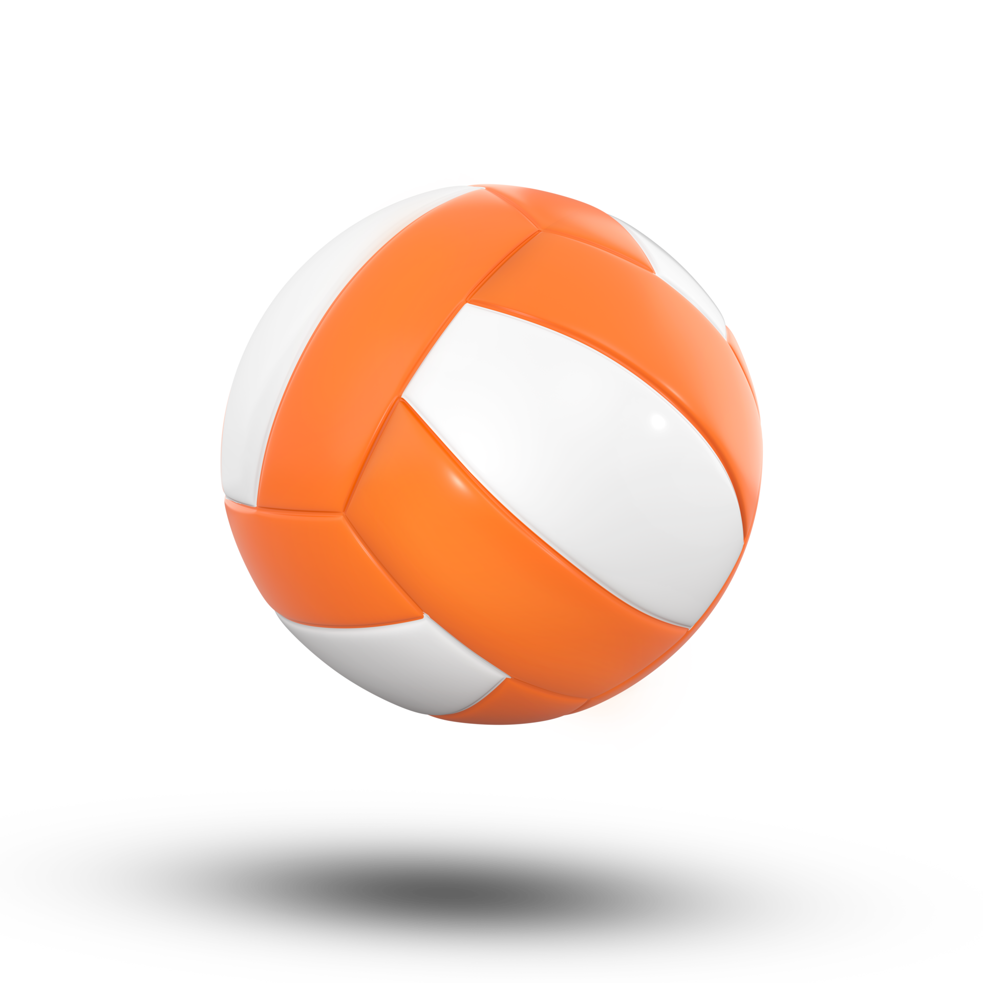 3D Rendering Orange And White Volleyball Ball 36417722 PNG
