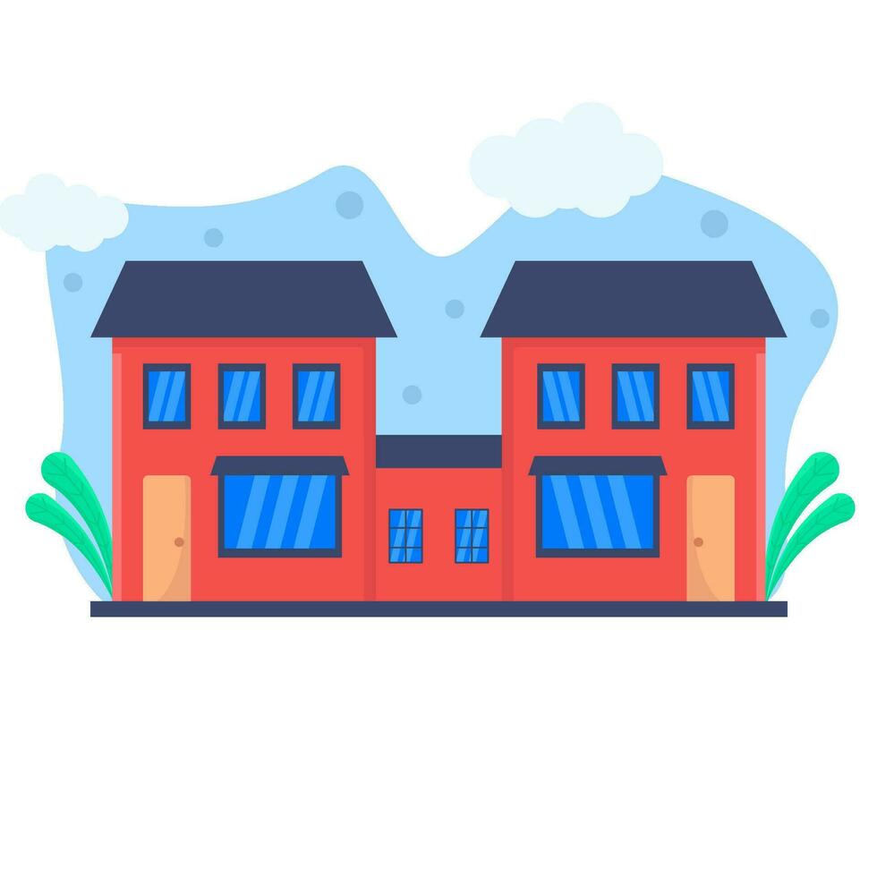 home building illustration vector
