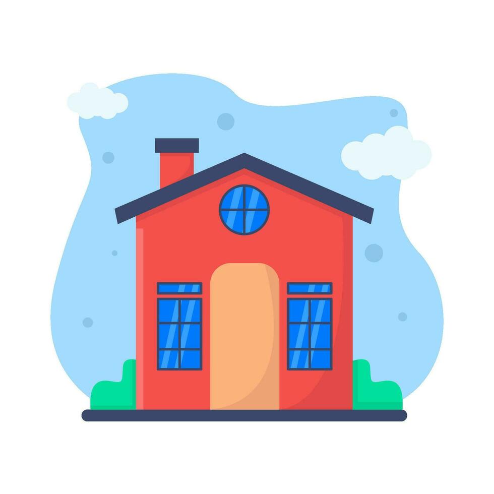 home building illustration vector