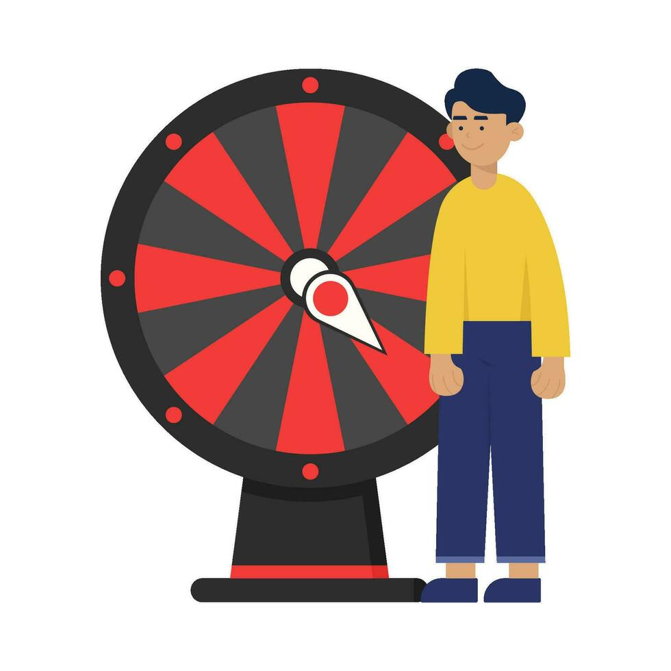 person with spin illustration vector