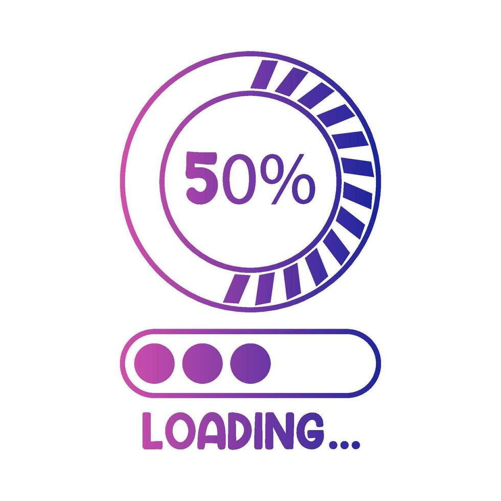 progress loading with circular loading illustration vector