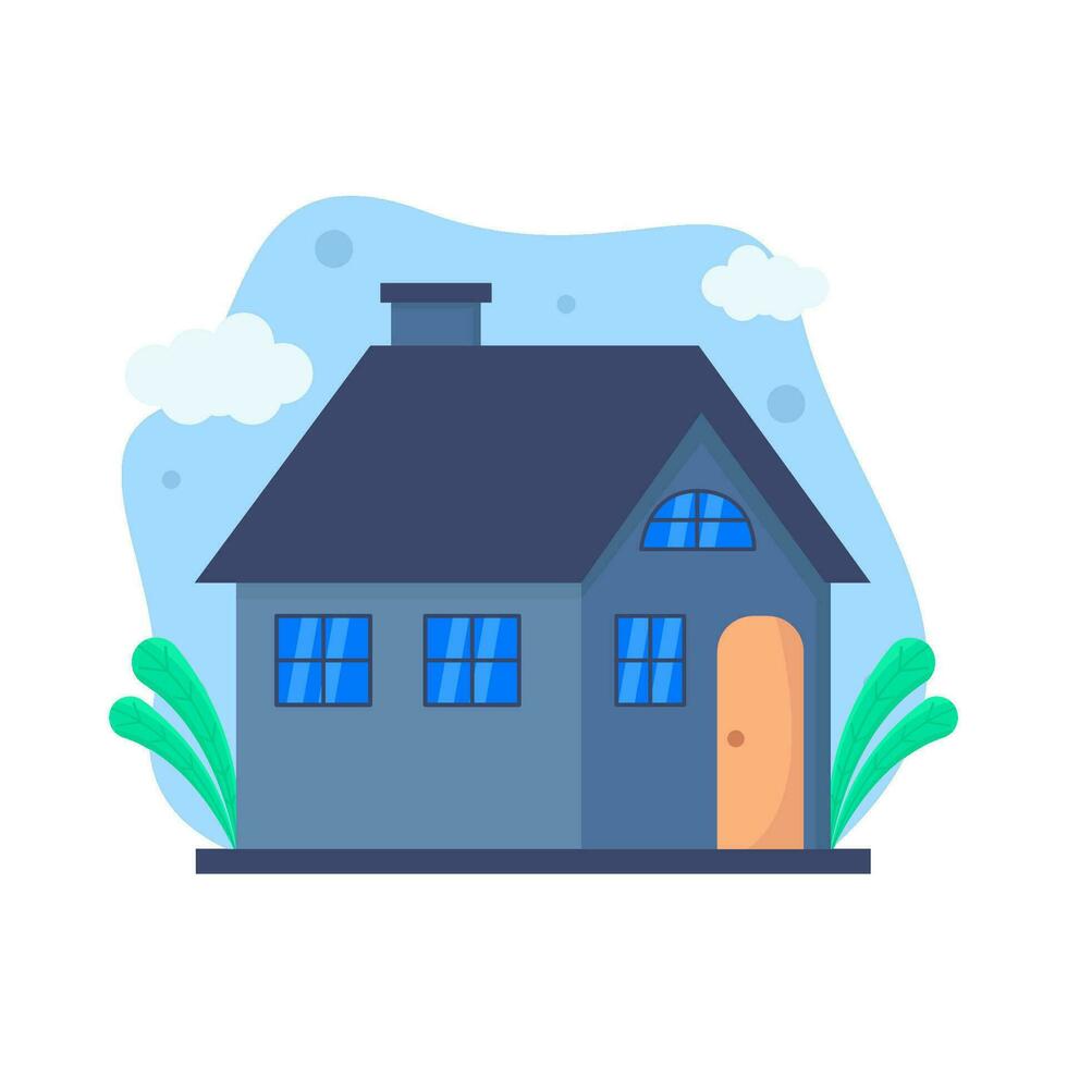 home building illustration vector