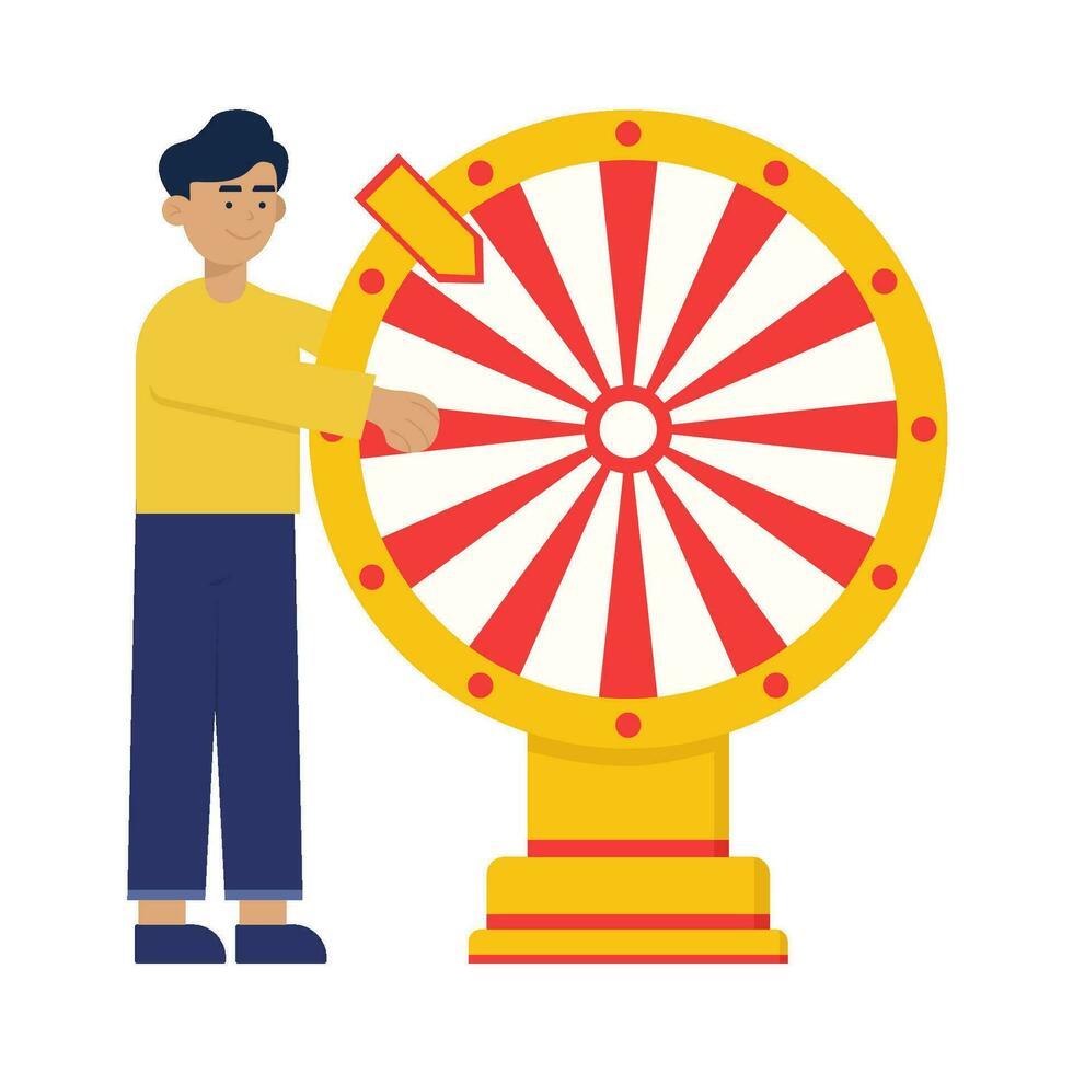 person with spin illustration vector