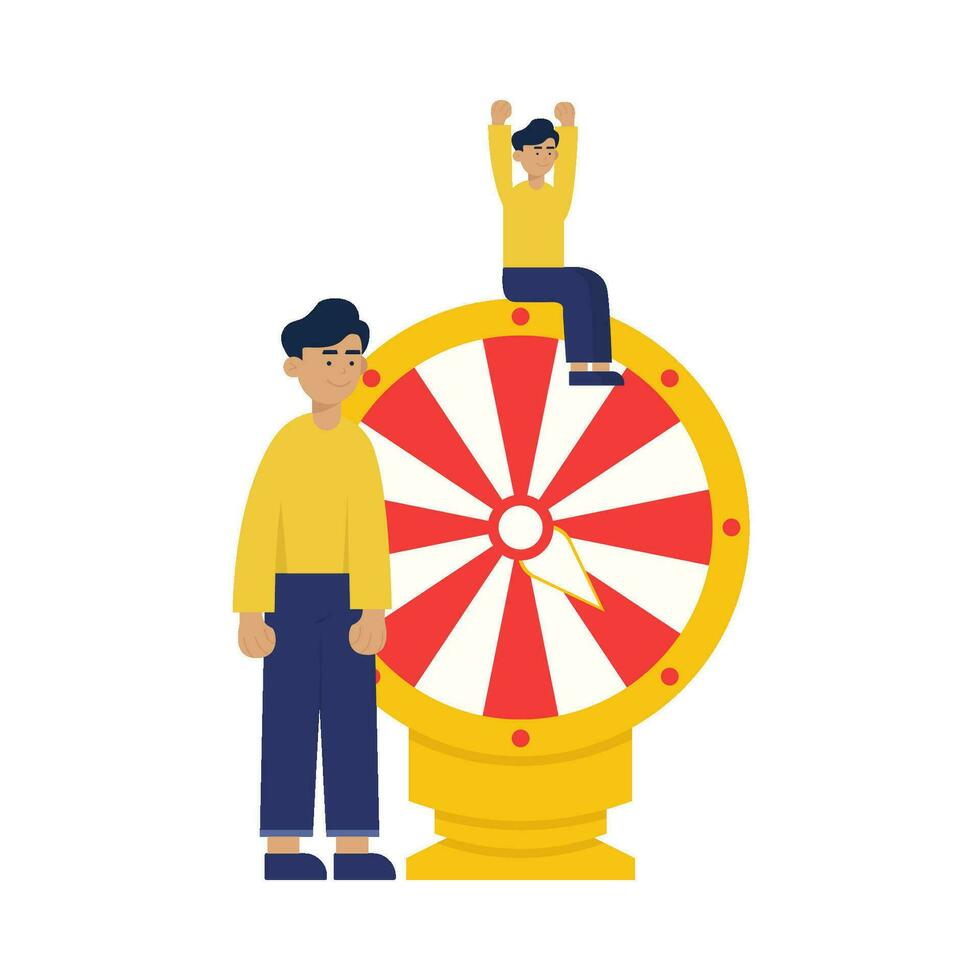 person with spin illustration vector