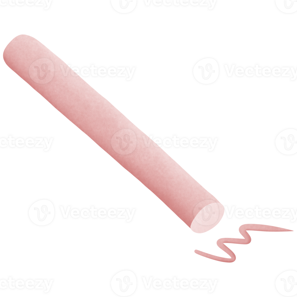 Chalk stick cartoon school supplies isolated on transparent background png