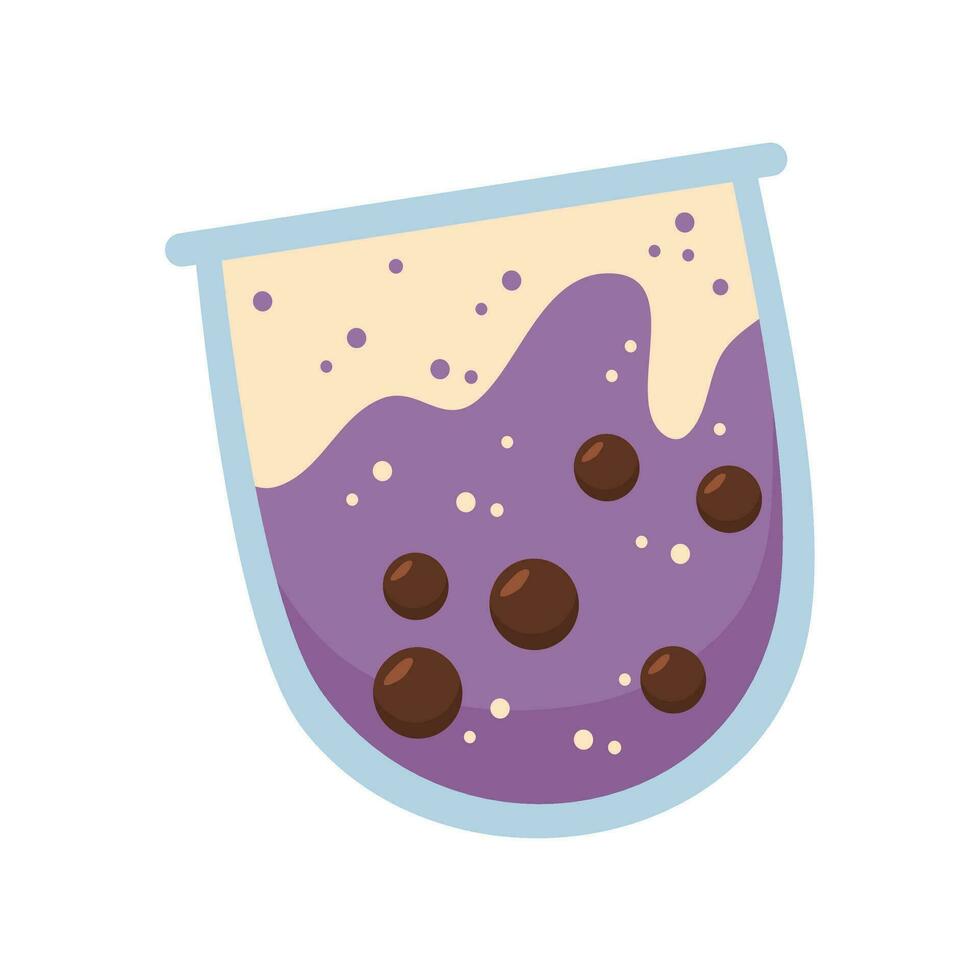 oreo Bubble milk tea illustration vector