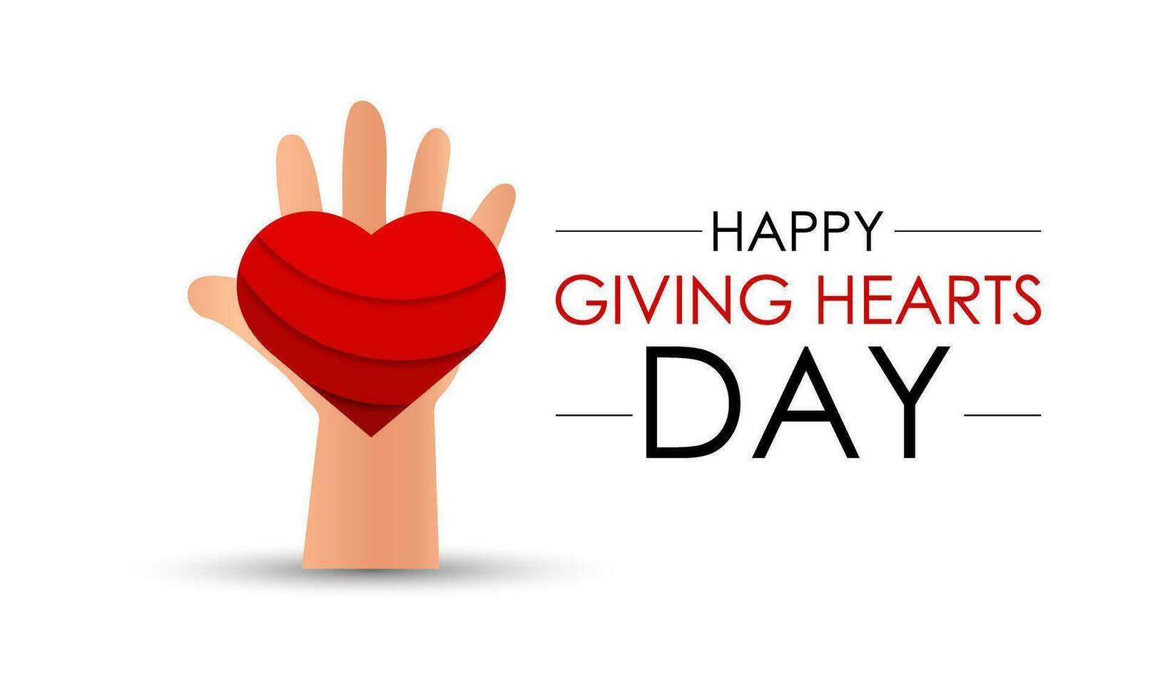 National giving hearts day . February 8. Hands with hearts. Valentines day vector concept. Banner, poster, card, background design.