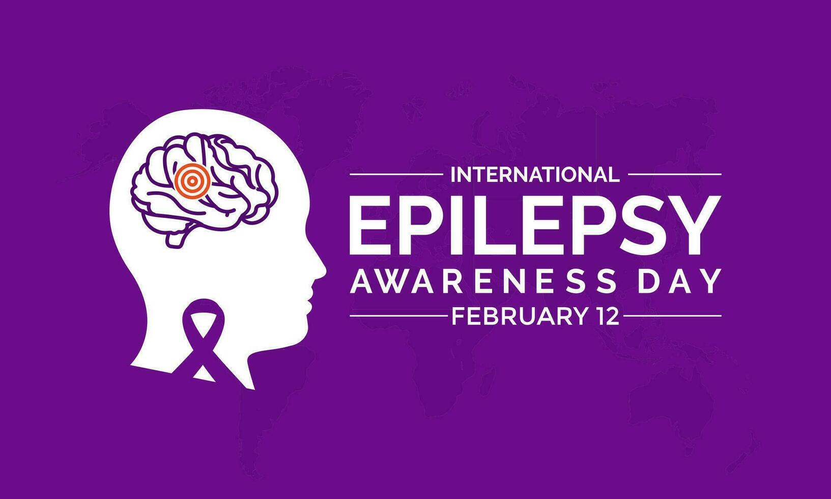 vector ilustración en el tema de internacional epilepsia día. eso ,s comprensión y conciencia de epilepsia. bandera, póster, tarjeta, antecedentes diseño.