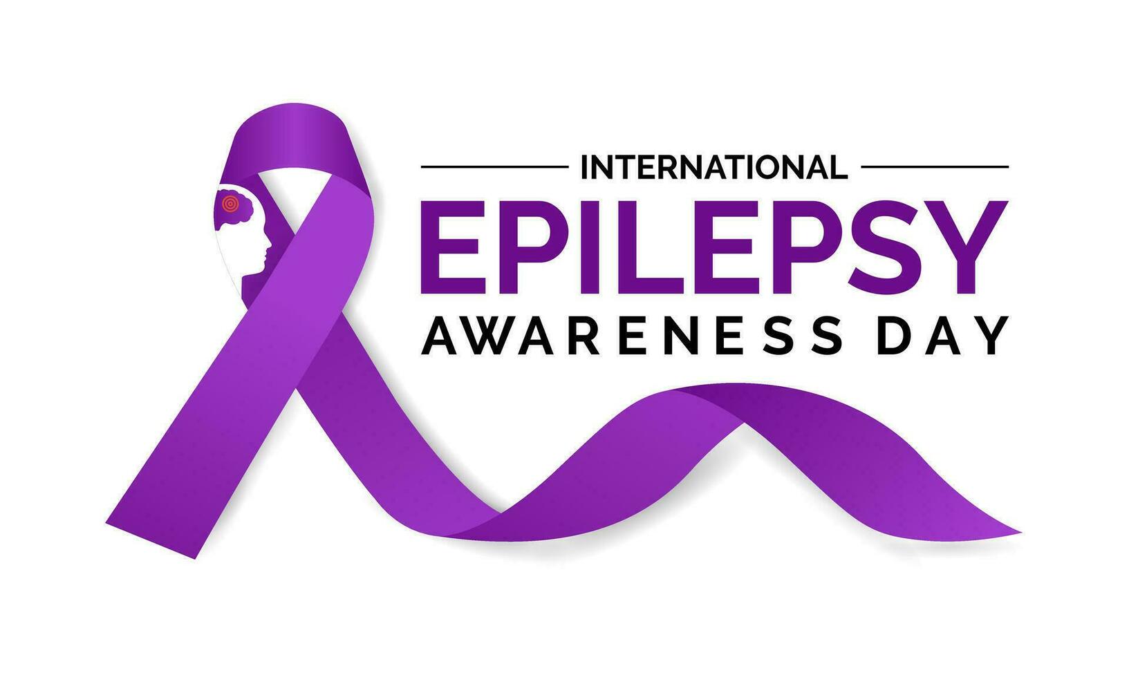 Vector illustration on the theme of International Epilepsy Day.  It ,s understanding and awareness of epilepsy. Banner, poster, card, background design.