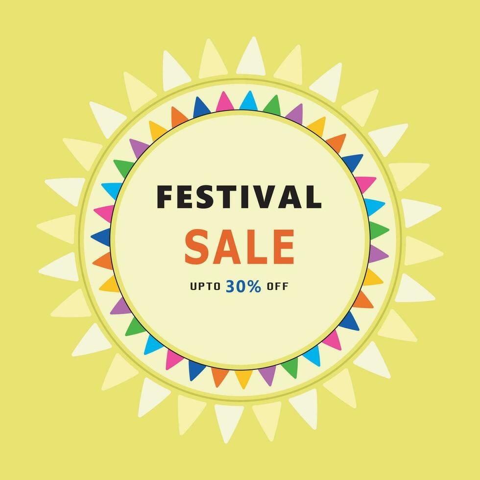 Big Festive Sale Advertisement Template for all Indian festivals, discounts banner, Illustration of Festival Sale and promotion banner vector