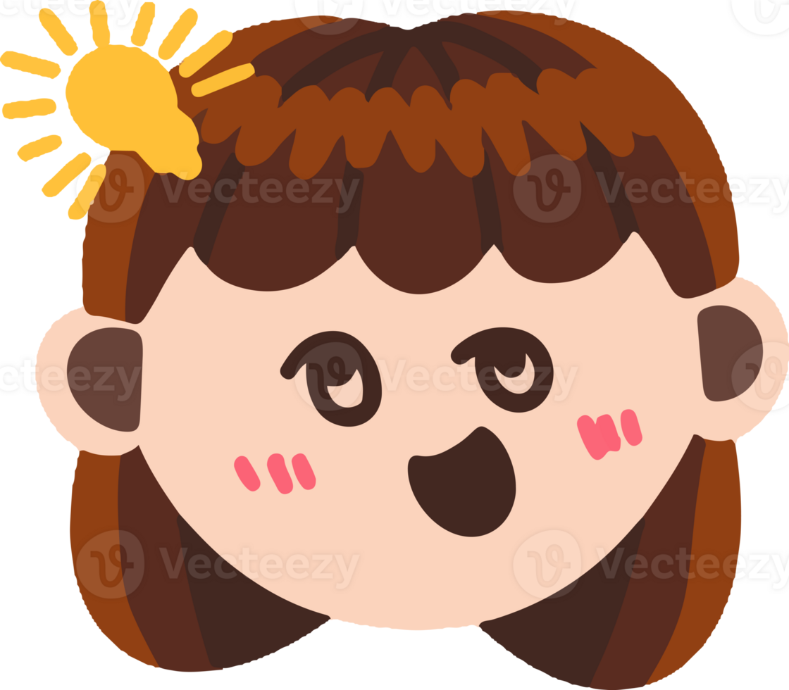 Girl emoticon expression png