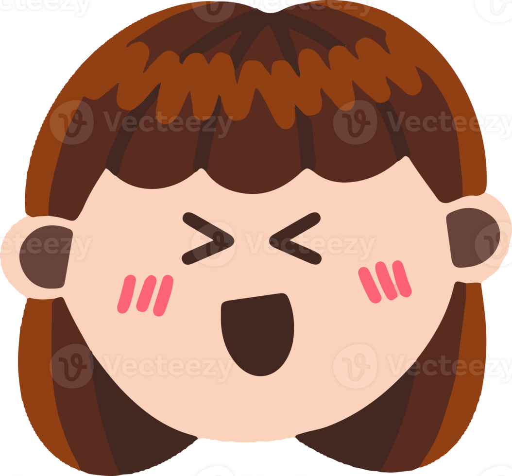 Girl emoticon expression png