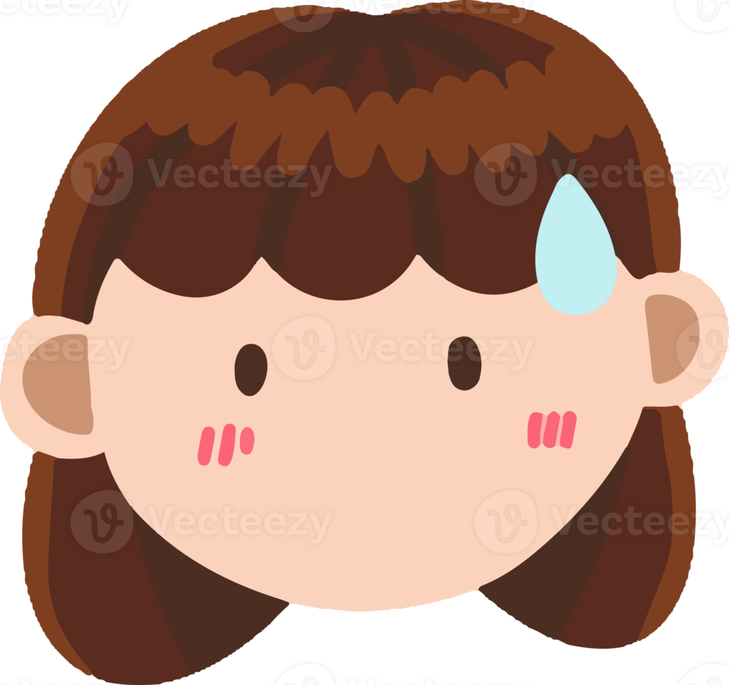 Girl emoticon expression png