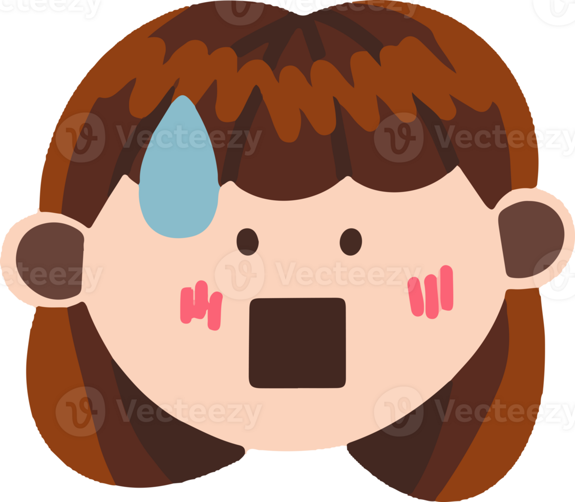 Girl emoticon expression png