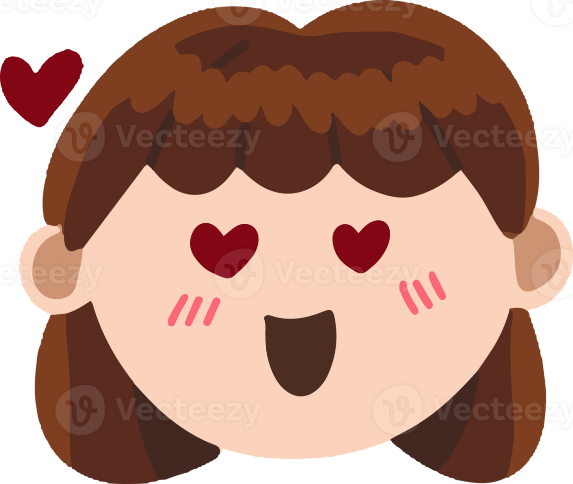 Girl emoticon expression png