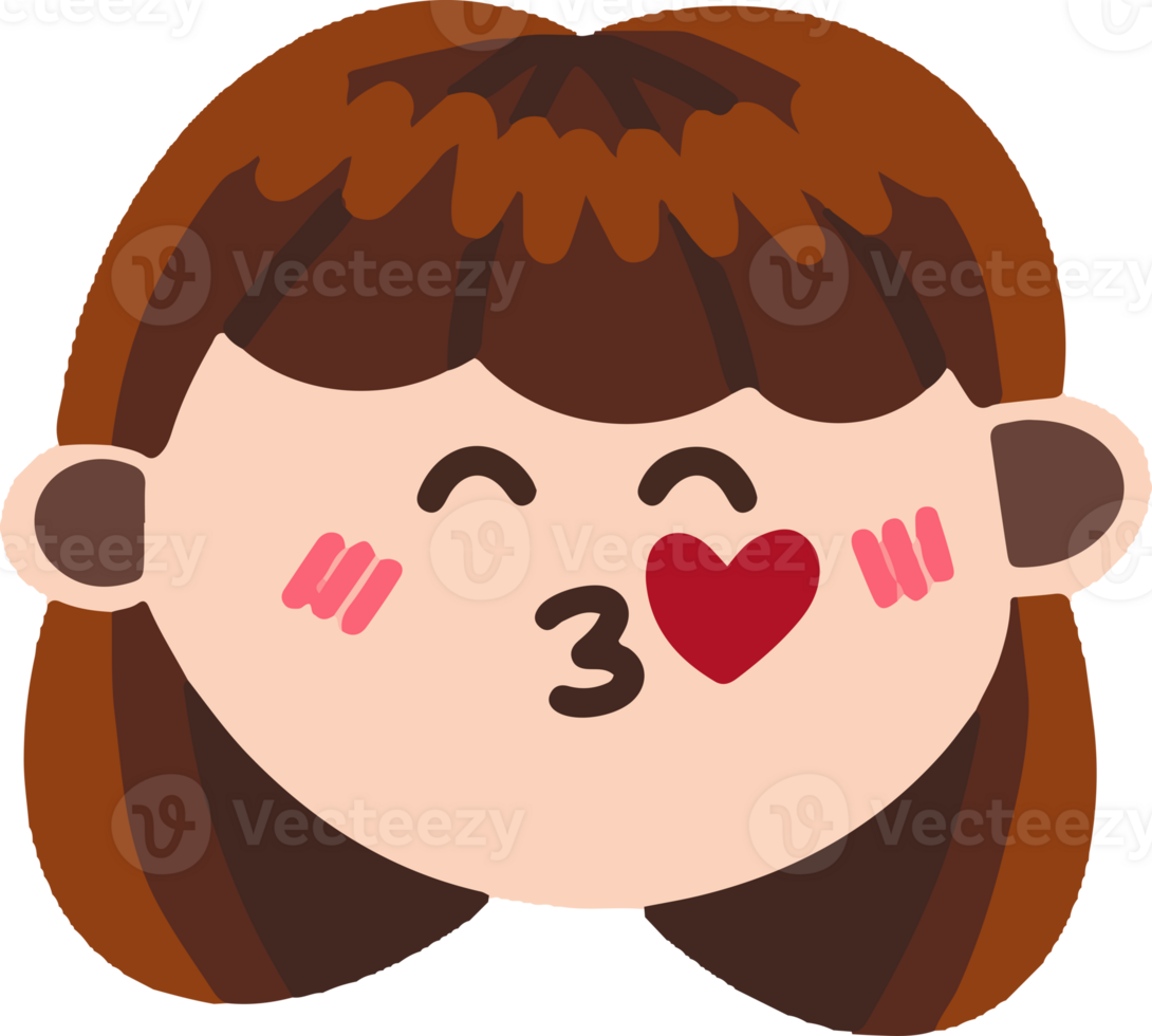 Girl emoticon expression png