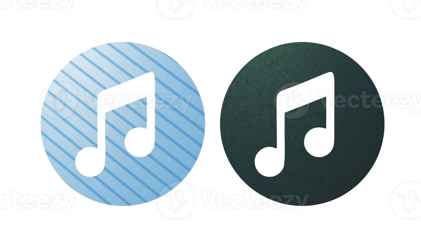 music note icon symbol green and blue with abstract texture png