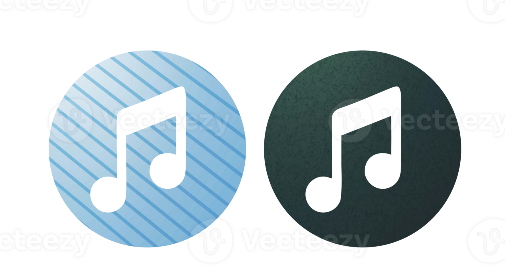 música Nota icono símbolo verde y azul con resumen textura png